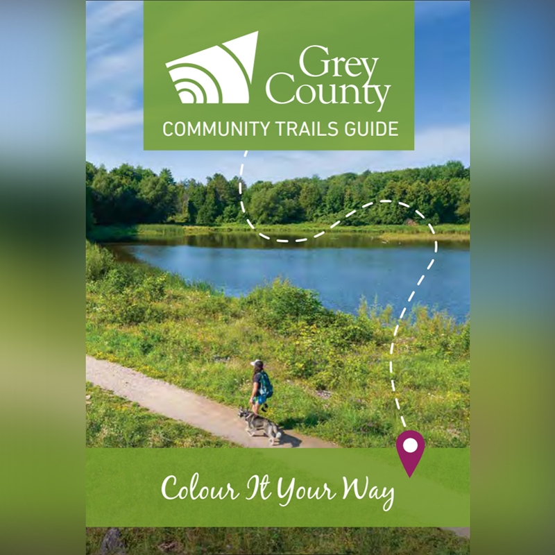 Cover of the Grey County Community Trails Guide.