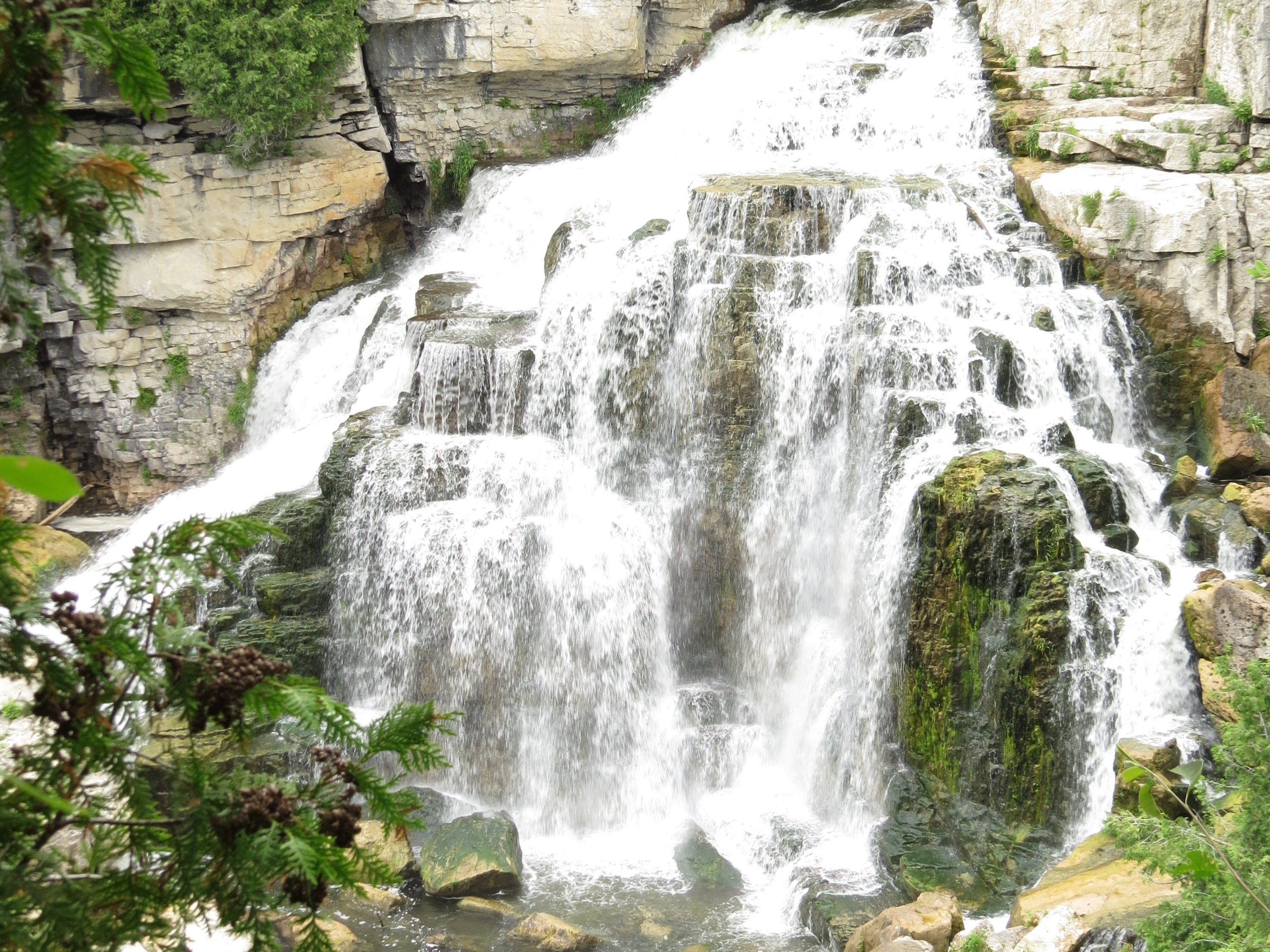 Water Flow in July at Inglis Falls