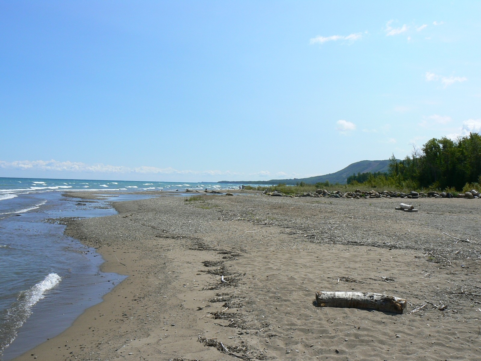 Great sandy beach, just north of the parking lot!