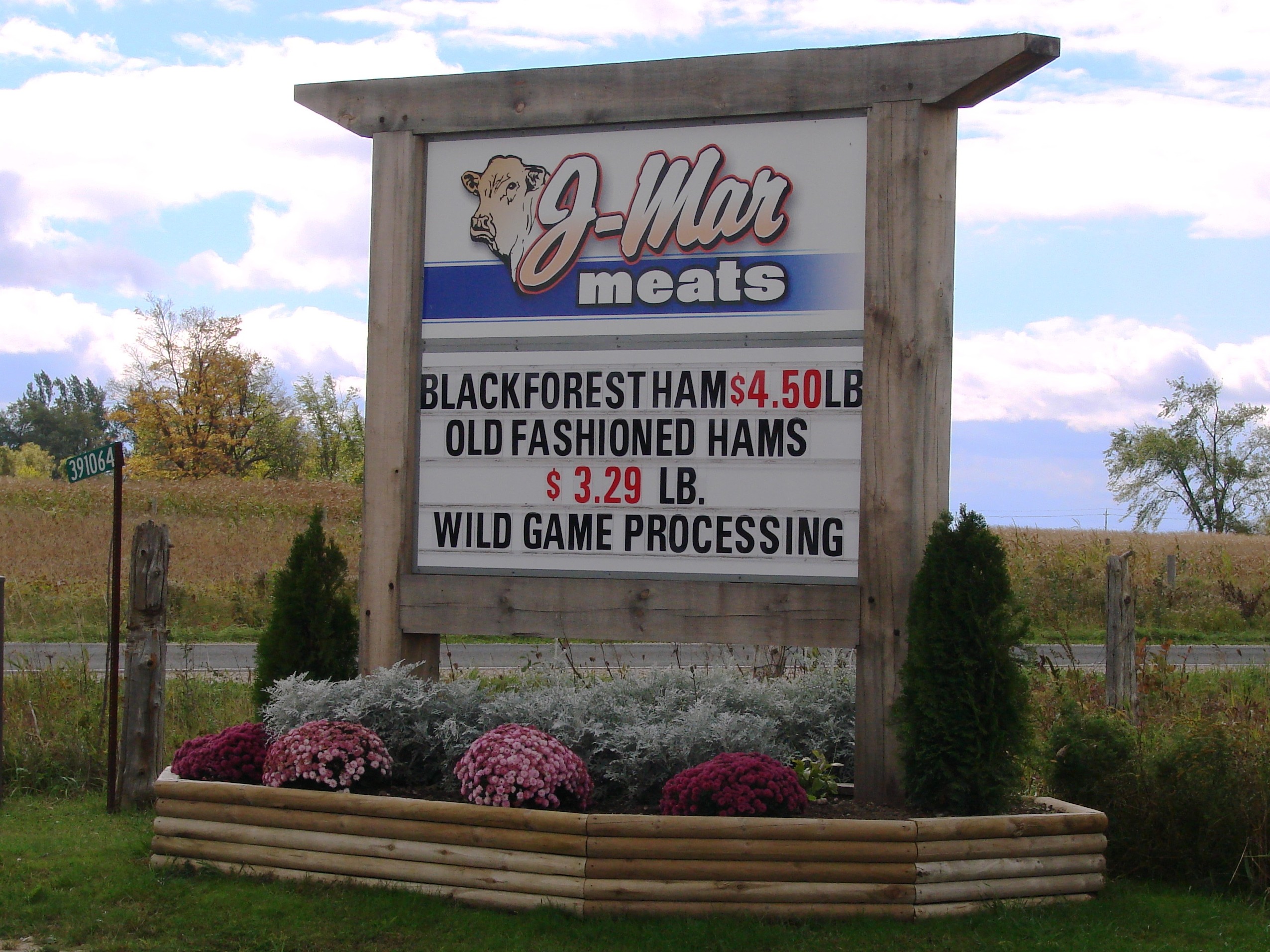 Photo of J-Mar Custom Meats sign