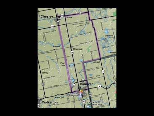 Saugeen route map