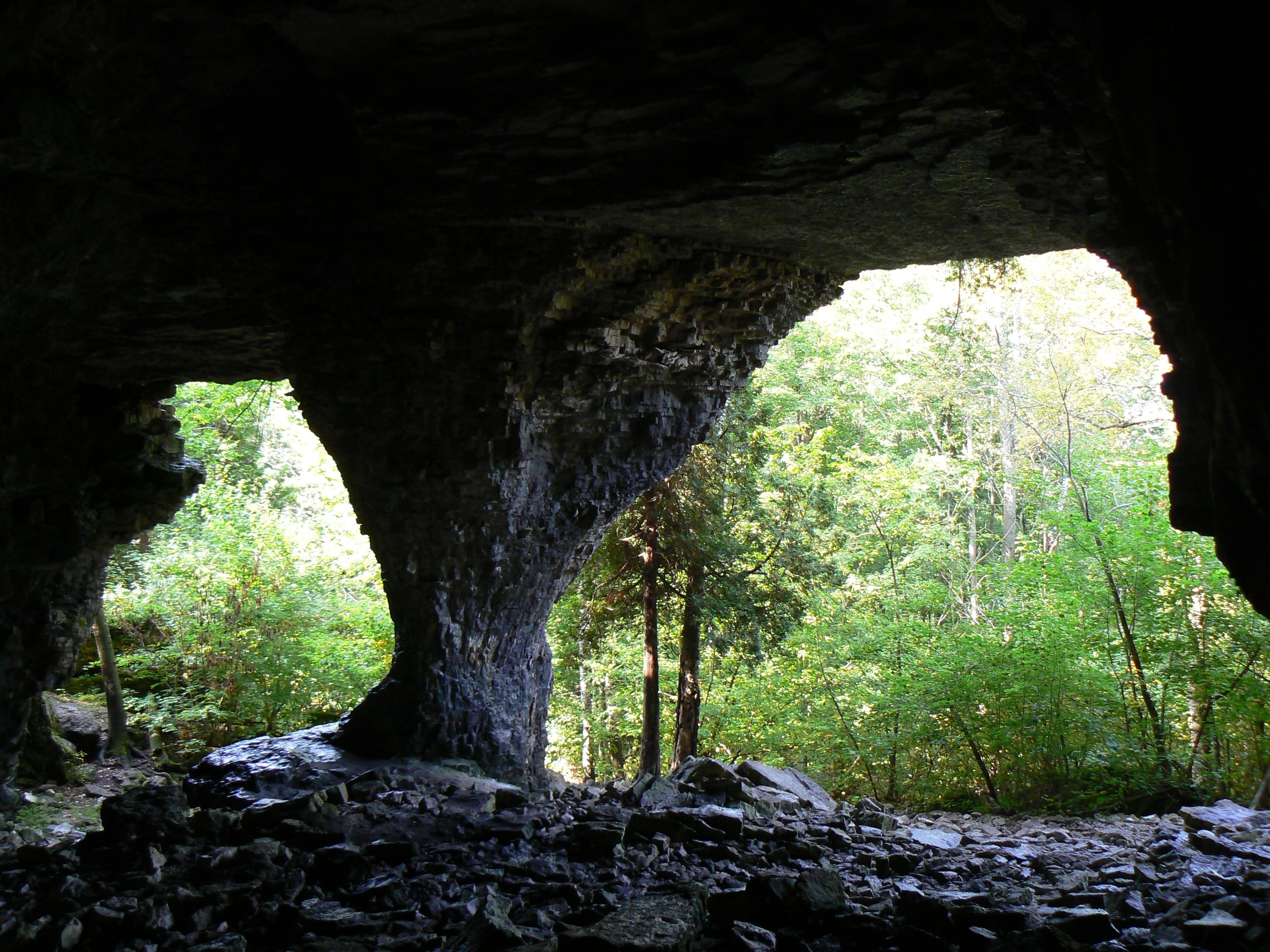 Inside Bruce's Caves - looking out