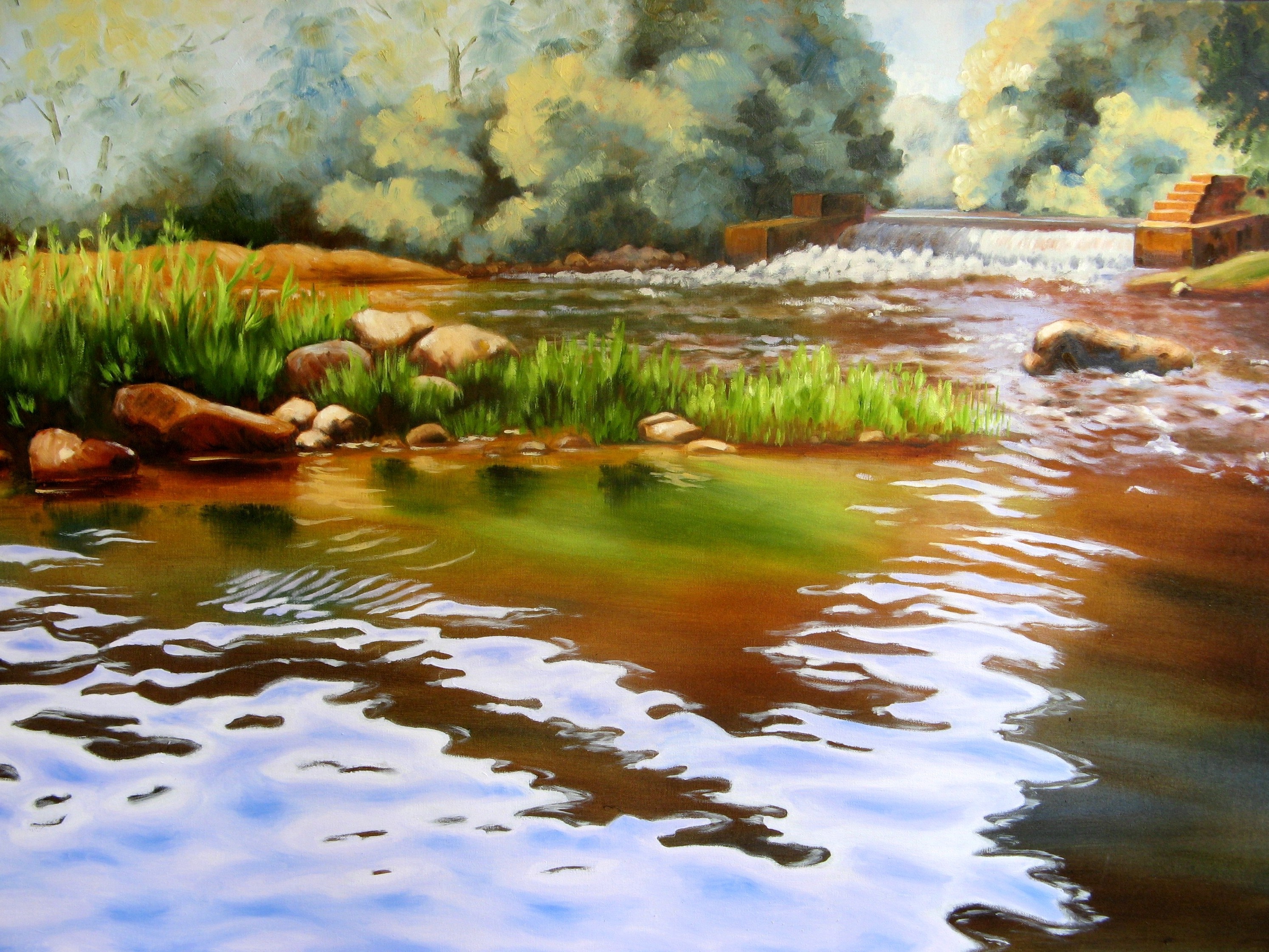 Slabtown Dam - Oil on Canvas - 24 x 36