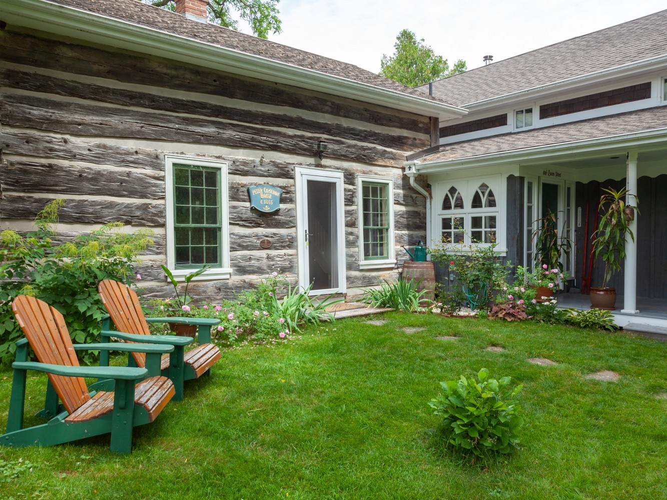 Exterior view of Leith Log Cabin