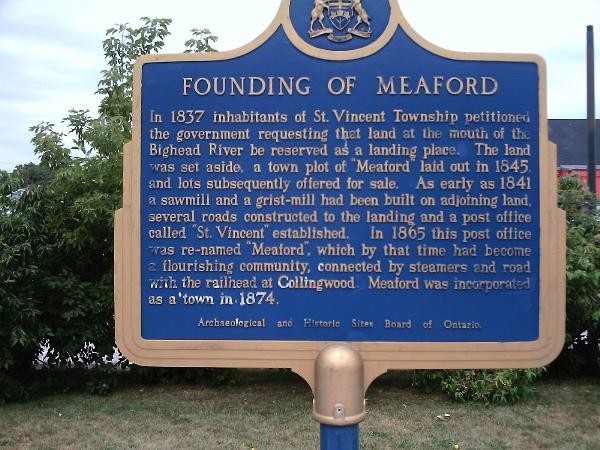 The Founding of Meaford Heritage Plaque