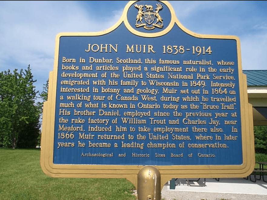John Muir Heritage Plaque