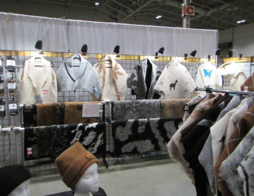 One of a kind shawls, from our own alpacas.