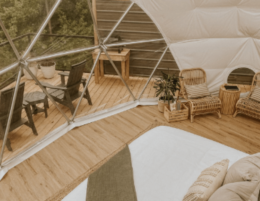 Interior - 24 ft geodesic domes!