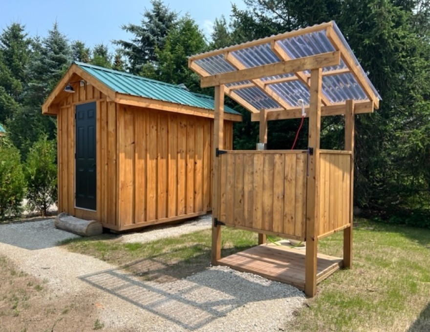 Exterior of Outhouse / outdoor shower