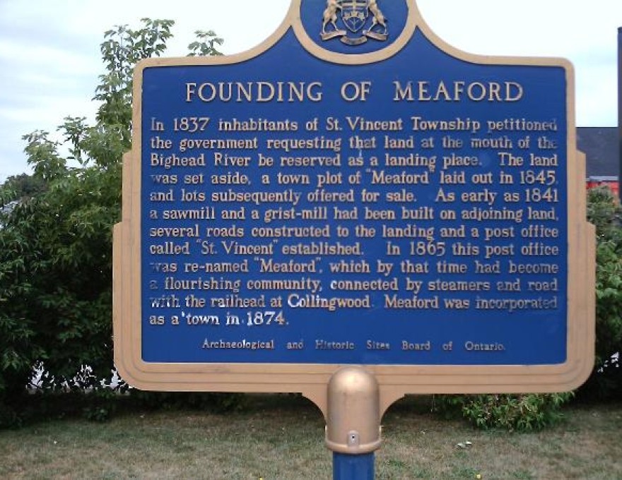 The Founding of Meaford Heritage Plaque