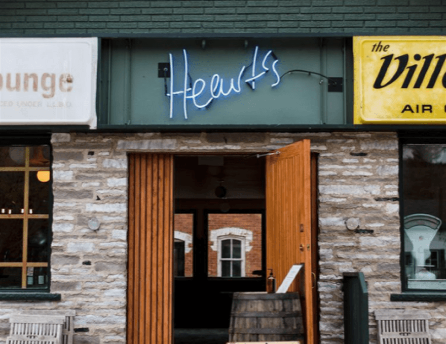Photo of Hearts Tavern front door exterior