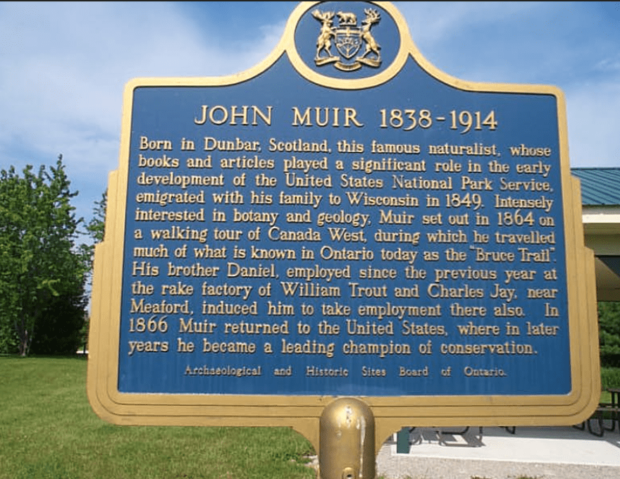 John Muir Heritage Plaque