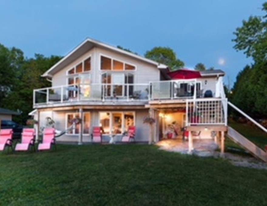 Front View of entire property from water