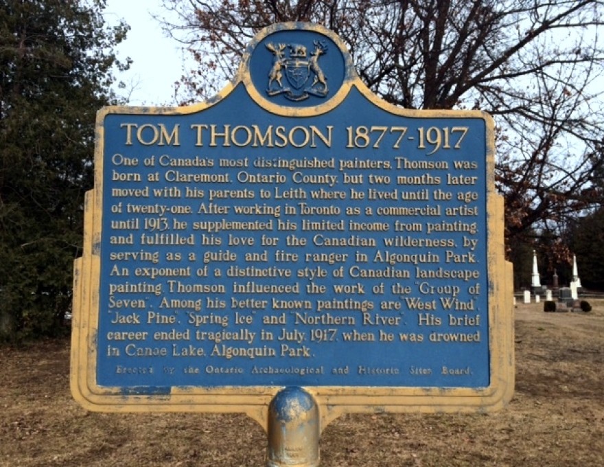 Tom Thomson Heritage Plaque