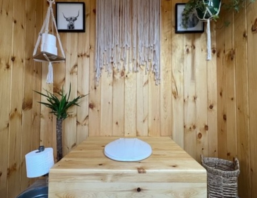 Interior of outhouse