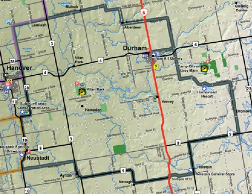 Saugeen River Ramble Cycling Route
