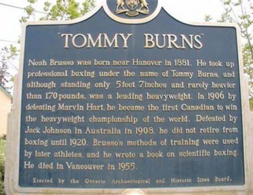 Tommy Burns Heritage Plaque