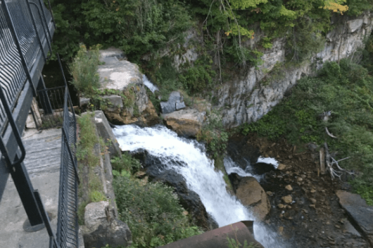 view of the waterfall