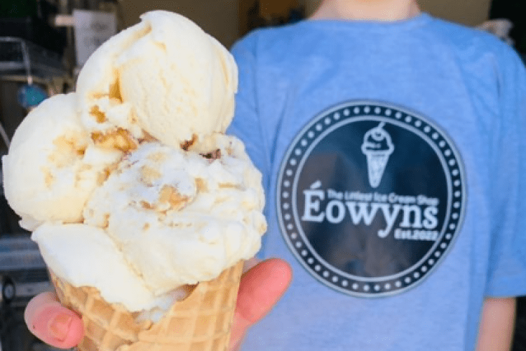 Girl holding ice cream 
