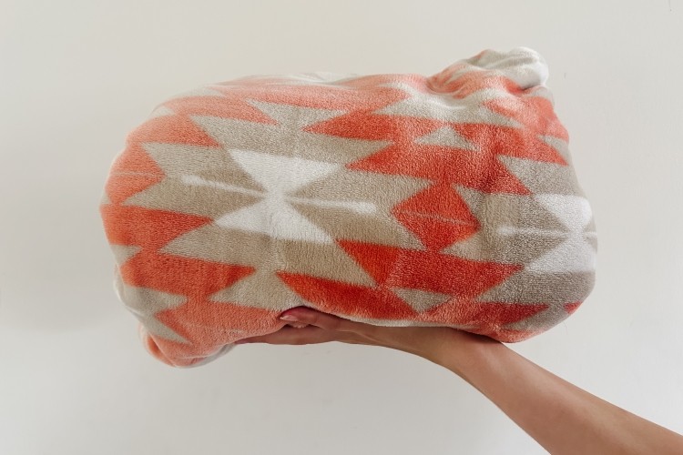 Someone holding a blanket