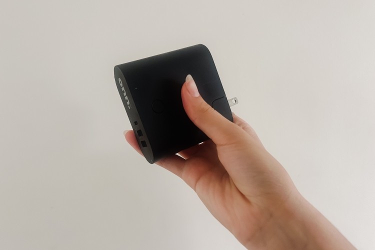 Someone holding Portable Charger
