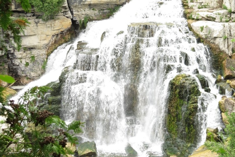 Water Flow in July at Inglis Falls