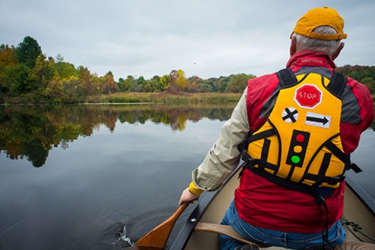 Paddler with lifejacket