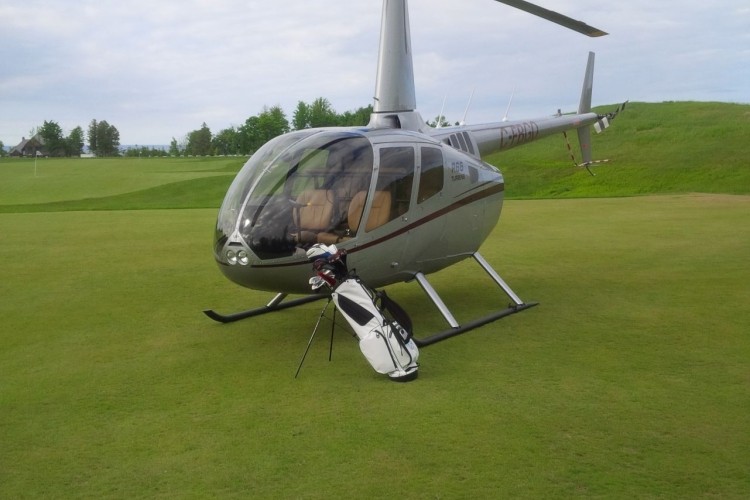 Helicopter golf trip