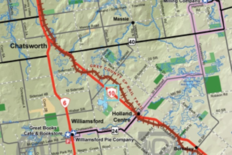 A map of the Mill to Mill cycling route