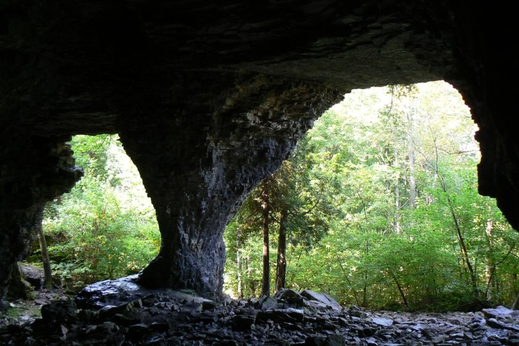 Inside Bruce's Caves - looking out