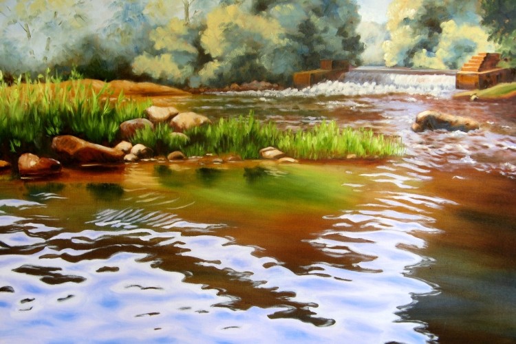 Slabtown Dam - Oil on Canvas - 24 x 36