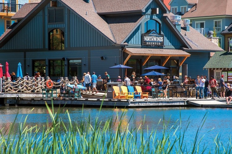 photo of exterior of Northwinds Brewpub in Blue Mountain Village