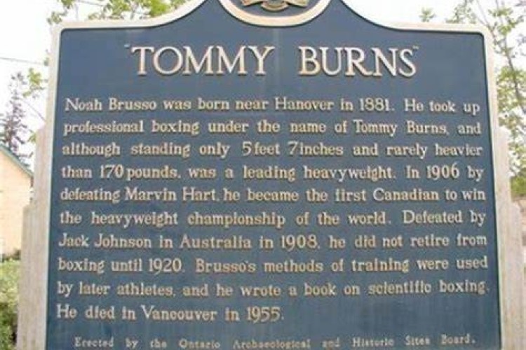 Tommy Burns Heritage Plaque