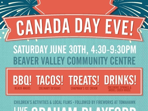 Canada Day Eve Party June 30th 4:00-9:00pm