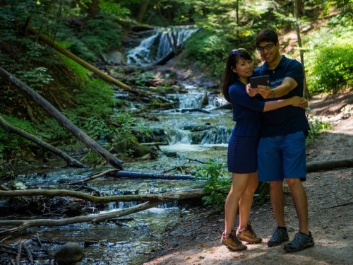 Couple at Weavers Creek Falls