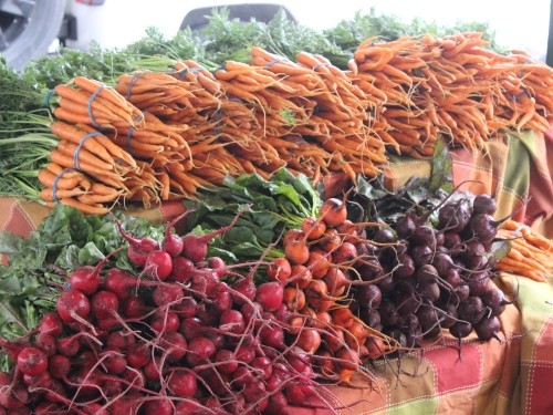 Veggies at a market