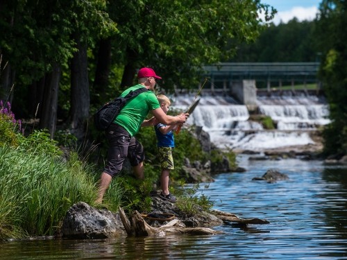 Fishing at McGowan Falls