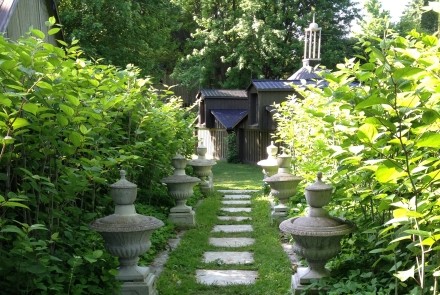 a garden path at Morland Place