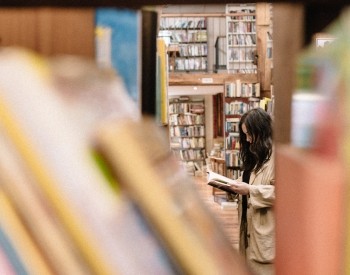 Woman reading a book